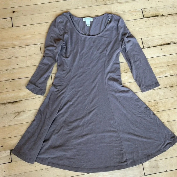 Forever 21 Long Sleeve Dress Light Brown | Light Brown Long Sleeve Dress - Picture 1 of 7